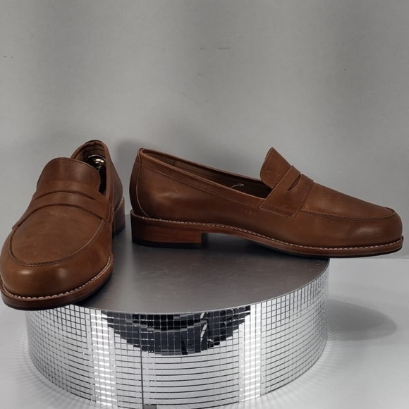 Adelante- Classic Brown‎ Leather Loafers-Mens, 9.5D, Made to order Salvatore Ferragamo Alessio leather loafers main image 3